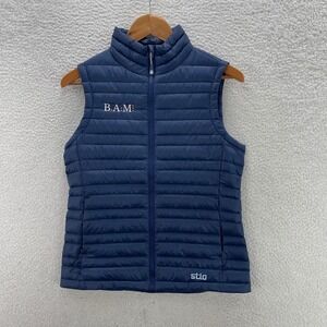 STIO Puffer Vest Womens Small Blue Pertex Goose Down Outdoor